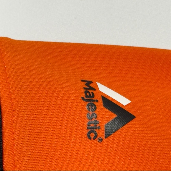 Majestic Orioles Vibrant Orange Polo Shirt Cool Base Size L Excellent - Picture 4 of 10